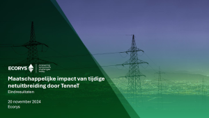 Rapport Ecorys Maatschappelijke impact van tijdige netuitbreiding door tennet