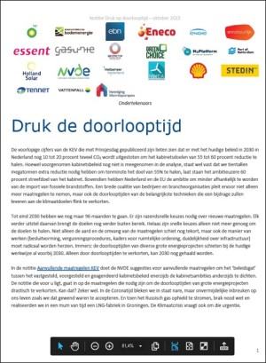 Druk de doorlooptijd